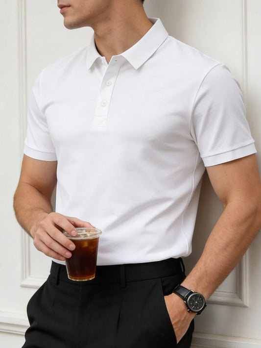 White Polo T-Shirt – Premium Cotton | Nexin